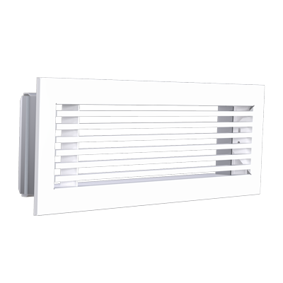Aluminium/steel bar grille for wall mounting