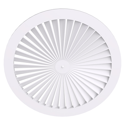 Circular swirl diffuser with fixed blades